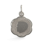 Boys Head Scalloped Disc Charm