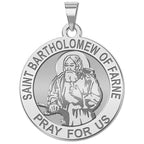 Saint Bartholomew Of Farne Round Religious Medal