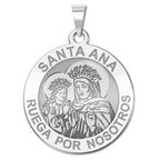 Santa Ana Round Religious Medal