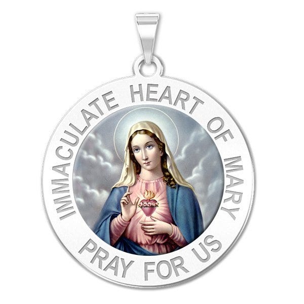 Immaculate Heart Of Mary Color Religious Medal