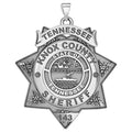 Personalized 7-Point Star Tennessee Sheriff Badge with Rank, Number & Dept.