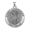Saint Corbinian Round Religious Medal