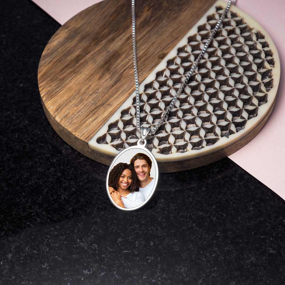 Oval Photo Pendant Charm