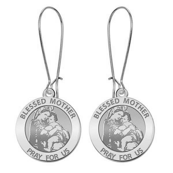 Blessed Mother Virgin Mary Earrings