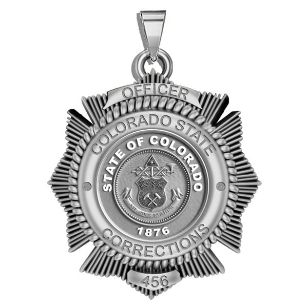 Personalized Colorado Corrections Badge with Your Number