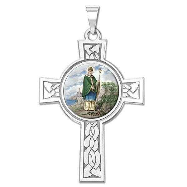 Saint Patrick Cross Religious Medal "Color"