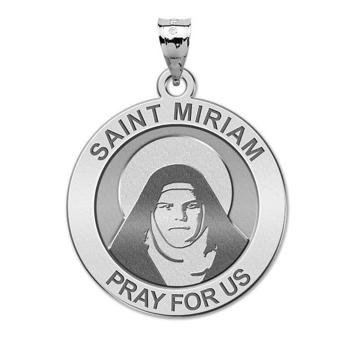 Saint Miriam Round Religious Medal