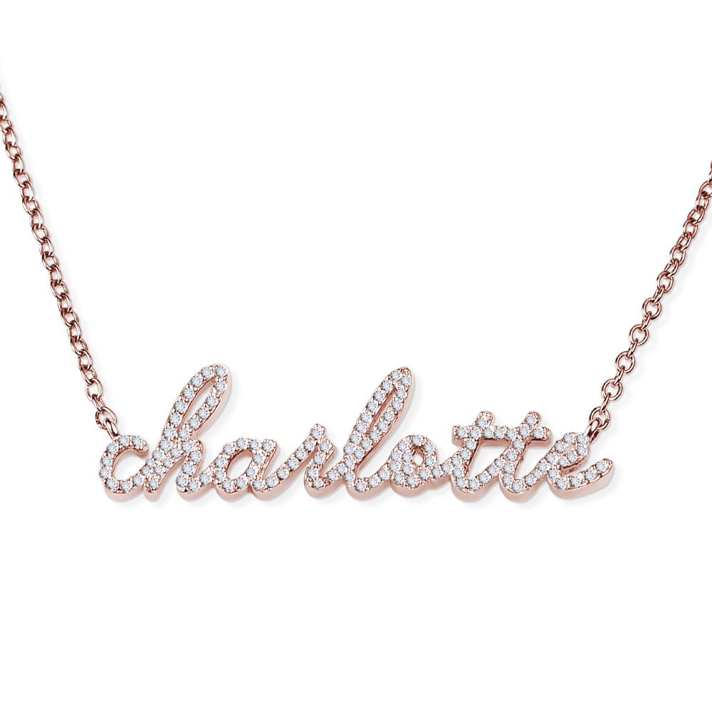 Script Diamond Name Necklace