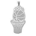 Custom Basketball Charm or Pendant with Name On Top