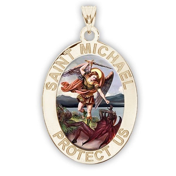 Saint Michael Oval Religious Medal