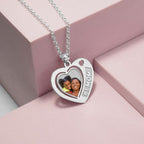 Heart Pendant with # 1 Mom Etched