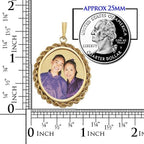 Oval Photo Pendant with Rope Frame