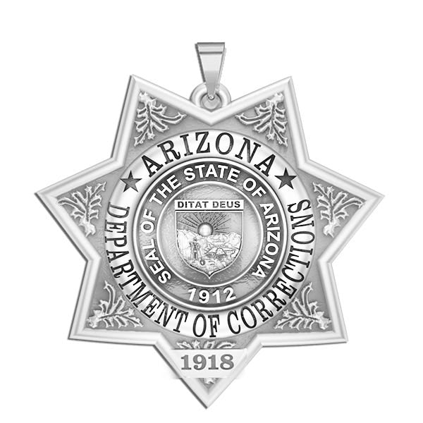 Personalized Arizona State of Corrections Badge with Number