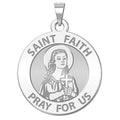 Saint Faith Religious Round Medal