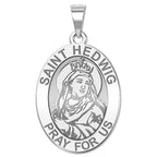 Saint Hedwig Oval Religious Medal