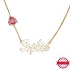 Ohio State University Name Necklace with Color Logo Charm