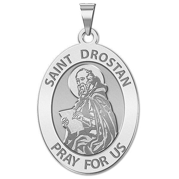 Saint Drostan Oval Religious Medal