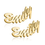 Pair of Script Name Earrings