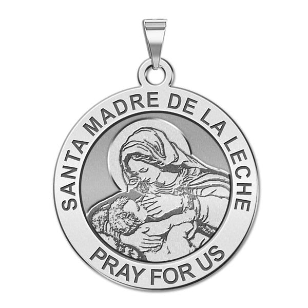 Santa Madre De La Leche Round Religious Medal