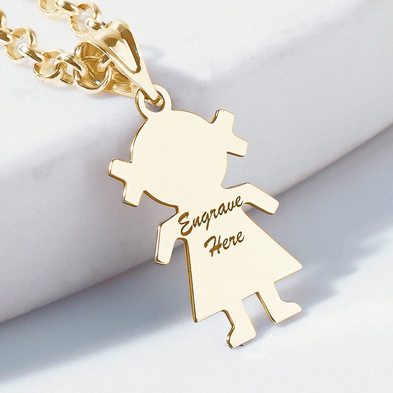 Engravable Girl Pendant or Charm