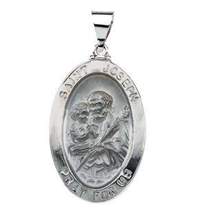 Saint Joseph Hollow Oval Religious Medal