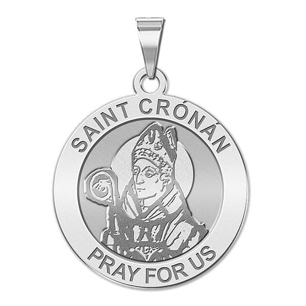 Saint Cronan Round Religious Medal