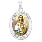 Saint Dymphna Oval Religious Medal