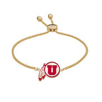 University of Utah Color Enamel Feathered U Bracelet