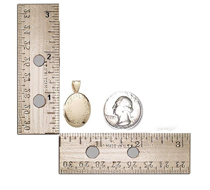 Solid 14K Yellow Gold Premium Weight Oval Photo Locket