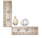 Solid 14K Yellow Gold Premium Weight Oval Photo Locket