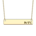 Personalized Horizontal Couples Necklace with 18" Chain