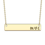 Personalized Horizontal Couples Necklace with 18" Chain