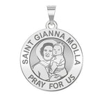 Saint Gianna Beretta Molla Round Religious Medal
