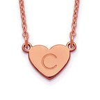 Initial Heart Necklace with Chain Included