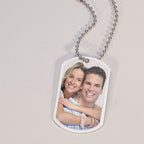 Stainless Steel Photo Dog Tag Keychain
