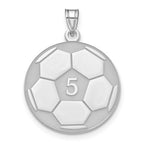 Custom Soccer Charm or Pendant with Number