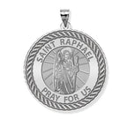 Saint Raphael Round Rope Border Medal