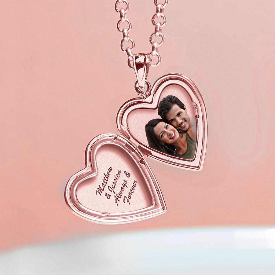 "Interlocking Hearts" Heart Locket