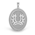 American Trakehner Diamond Studded Horse Breed Oval Medal