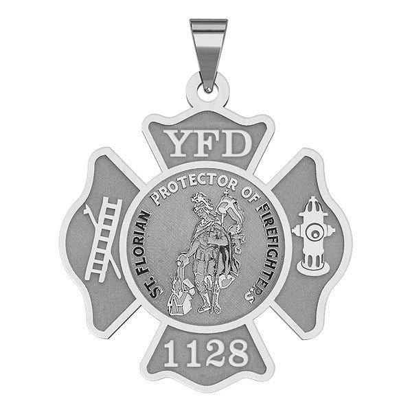 Customized Saint Florian Traditional Fire Badge Religious Medal