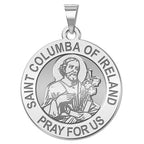 Saint Columba Of Ireland Round Religious Medal