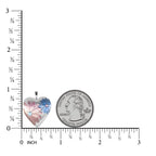 Pink And Blue Flower Heart Photo Locket