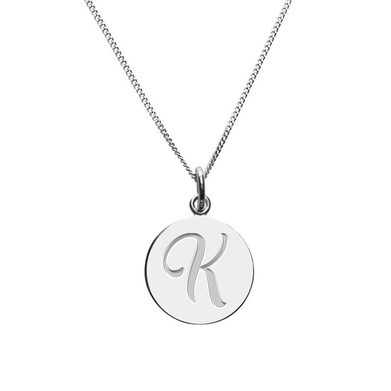 Round Disc Name Pendant