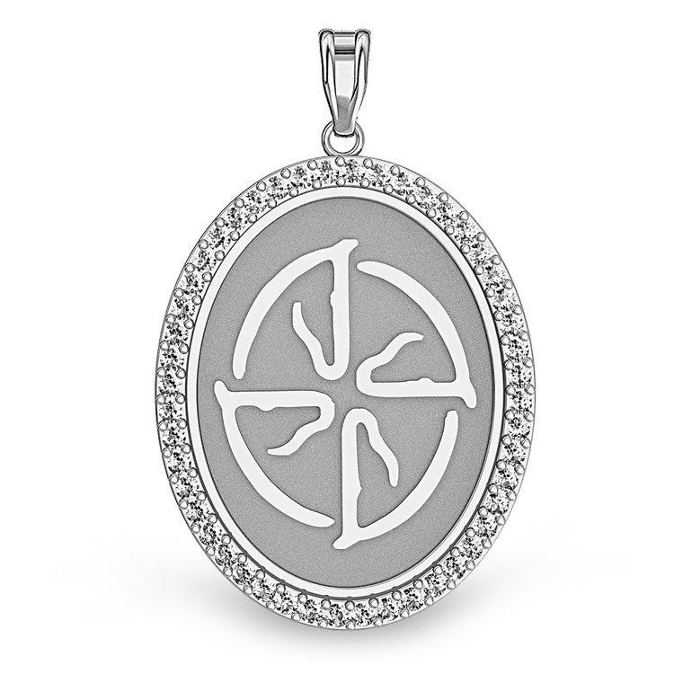 Belgian Warmblood Diamond Studded Horse Breed Oval Medal