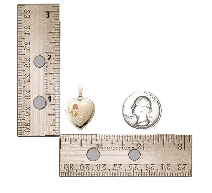 Solid 14K Yellow Gold I Love You Heart Photo Locket