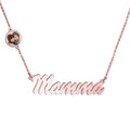 Personalized Mother Name Necklace with Photo Charm