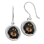 Round Shaped Photo Pendant Kidney Wire Earrings