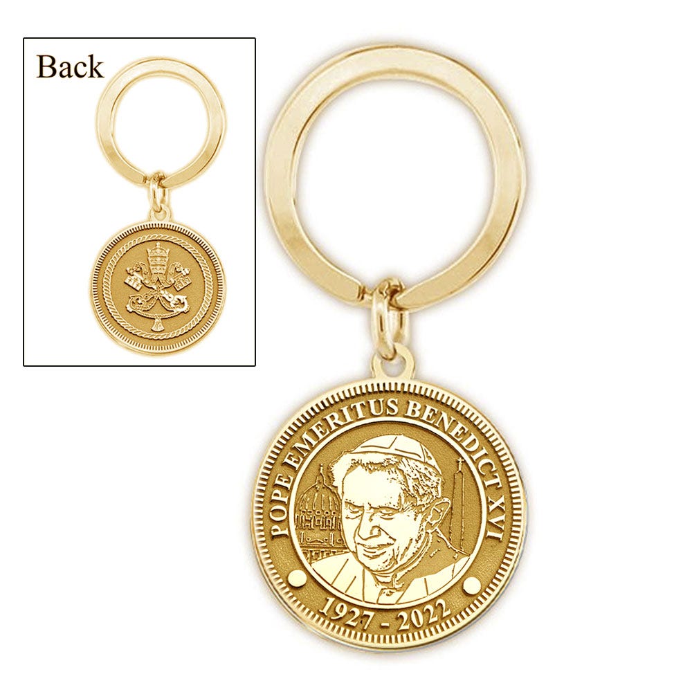Pope Emeritus Benedict Xvi Memorial Keychain