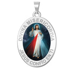 Divina Misericordia Jesus Color Oval Medal