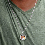 Round Rope Frame Photo Pendant